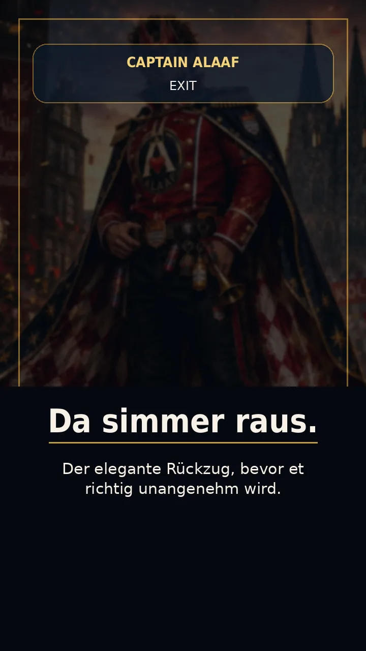 Da simmer raus. Reaction Poster