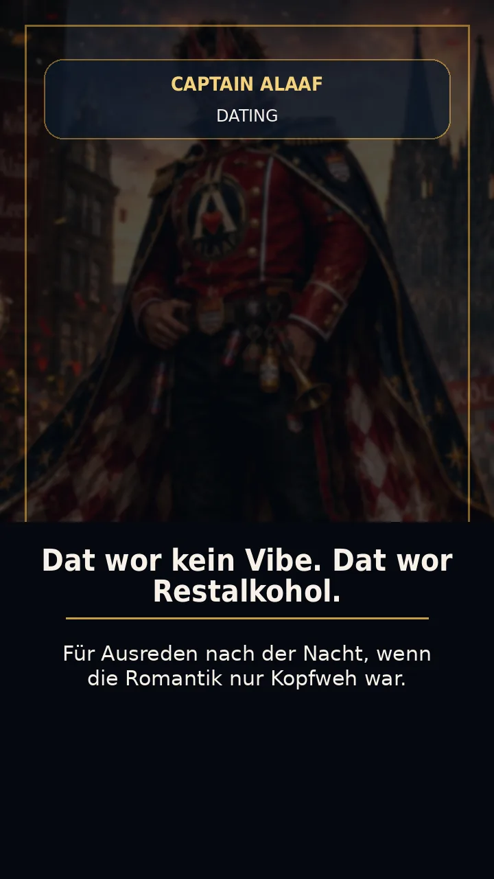 Dat wor kein Vibe. Dat wor Restalkohol. Reaction Poster