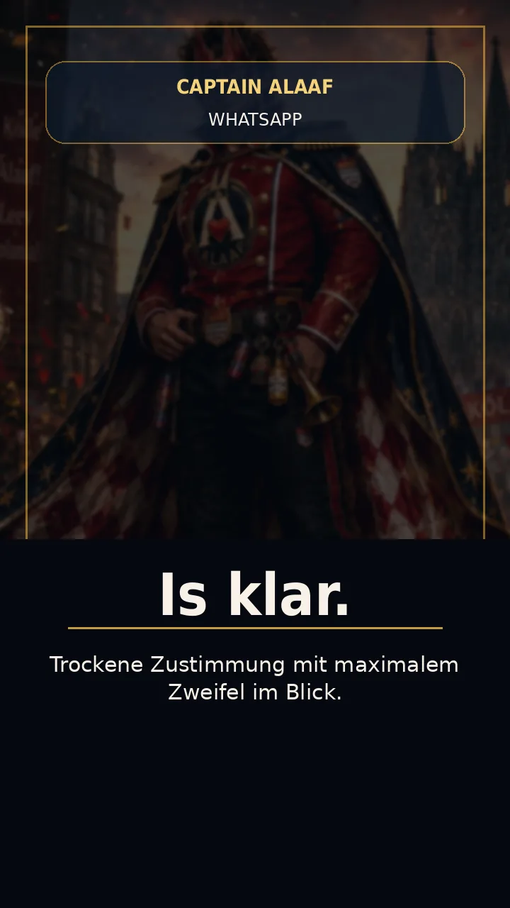 Is klar. Reaction Poster