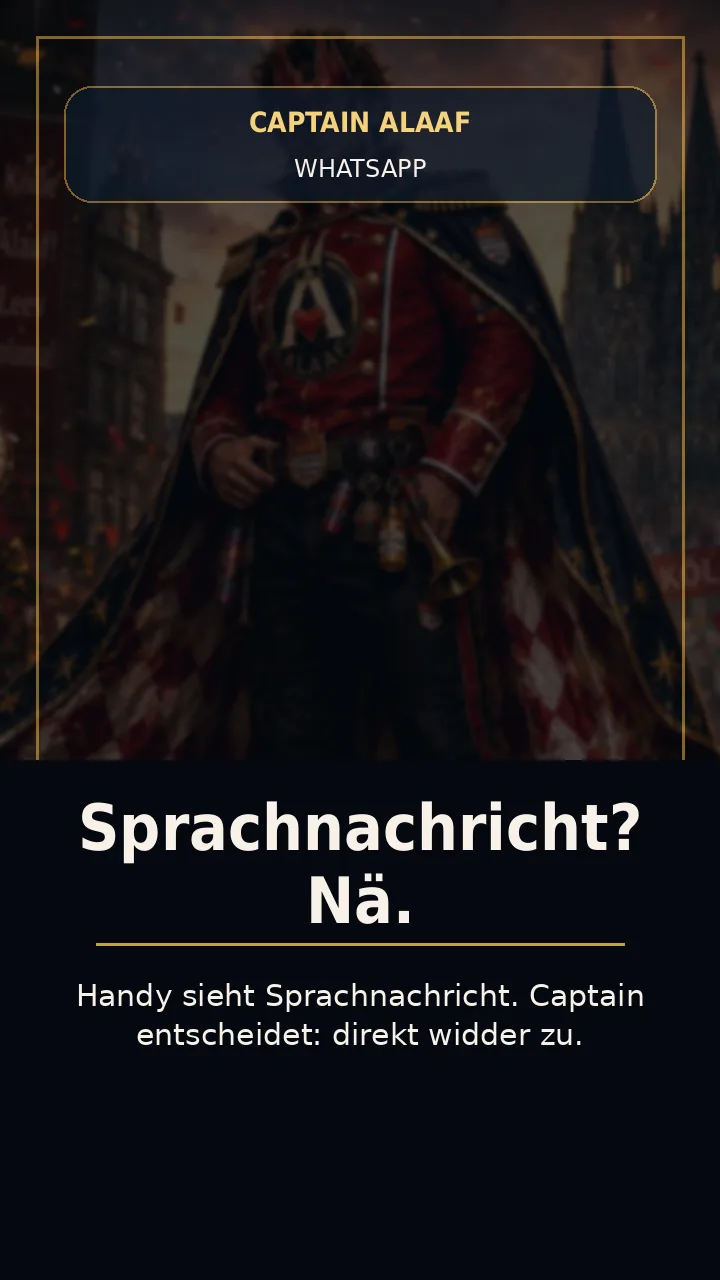 Sprachnachricht? Nä. Reaction Poster